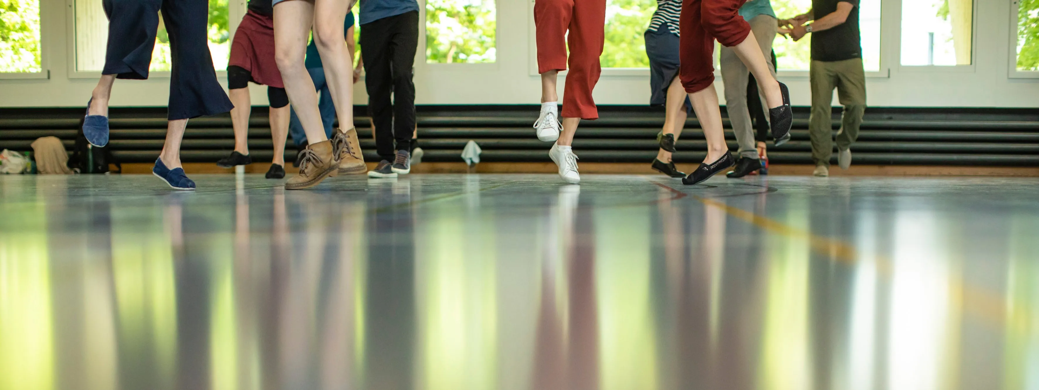 Tanzende Füsse am Workshop